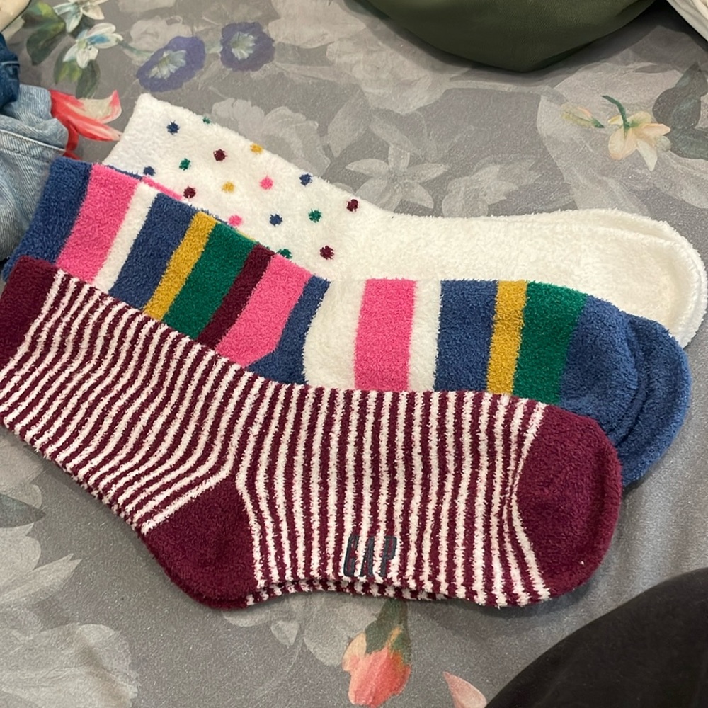 Gap Fuzzy Socks - Set of 3 - Brand New
